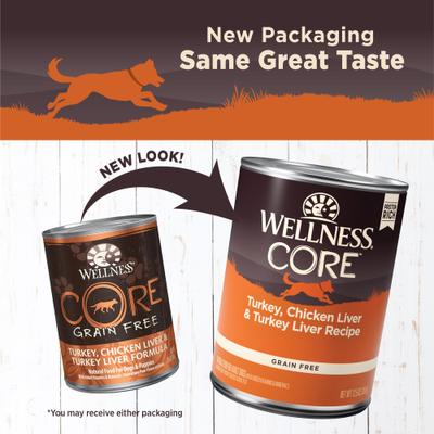 CORE Grain-Free Turkey, Chicken Liver & Turkey Liver Formula Canned Dog Food, 12.5-oz, case of 12