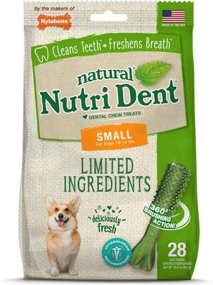 Nutri Dent Natural Dental Fresh Breath Flavored Chew Treat, Small, 28 count