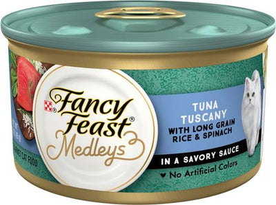 Comida enlatada para gatos Medleys Tuna Tuscany, 3 oz, caja de 24