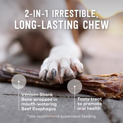 Peak Deer Shank Bone Dog Chew, Full Bone