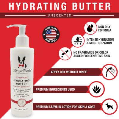 Unscented Hydrating Butter Leave In Dog Conditioner, 8-fl oz bottle