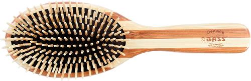The Green Pet Oval Brush, Bamboo-Stiped Finish, Large