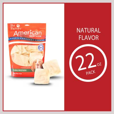 Beefhide Chips Natural Flavored Dog Hard Chews, 22-oz bag