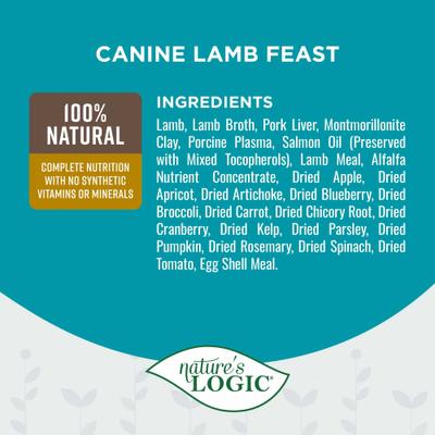 100% Natural Canine Lamb Feast All Life Stages Grain-Free Wet Dog Food, 13.2-oz, case of 12
