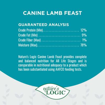 100% Natural Canine Lamb Feast All Life Stages Grain-Free Wet Dog Food, 13.2-oz, case of 12