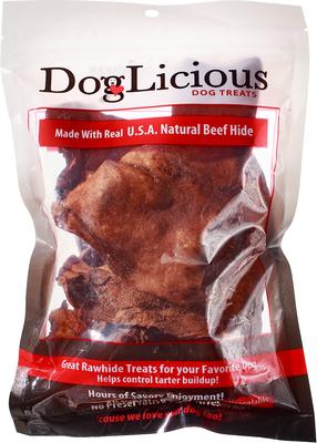 Golosinas para perros DogLicious Natural Rawhide Chips, bolsa de 3 oz