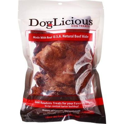 Galletas de mantequilla de cacahuete y cuero crudo DogLicious, bolsa de 85 g