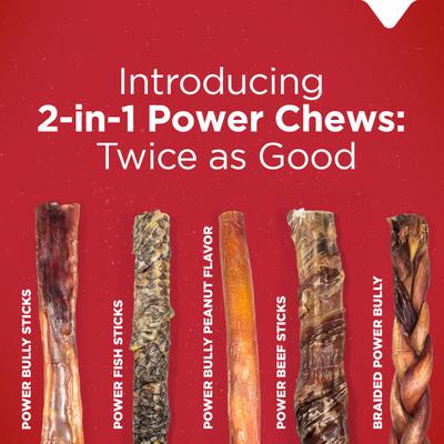 6-inch Power Bully Stick Dog Treats, 25 count