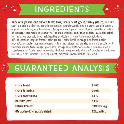 Paquete: Polvo mágico para la cena Marie's de Stella & Chewy, pollo y pato, aderezo para comida liofilizada para perros.