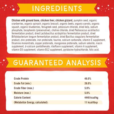 Paquete: Polvo mágico para la cena Marie's de Stella & Chewy, pollo y pato, aderezo para comida liofilizada para perros.