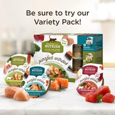 Purrfect Entrees Grain-Free Cravin' Chicken Dinner with White Meat Chicken & Veggies in Real Gravy Wet Cat Food, 2-oz, case of 12