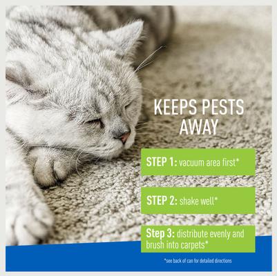 Flea & Tick Carpet Powder, 16-oz bottle