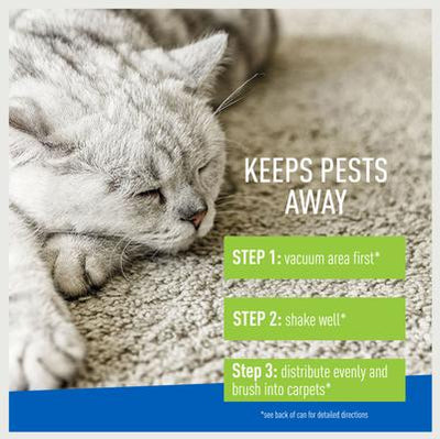 Flea & Tick Carpet Powder, 16-oz bottle