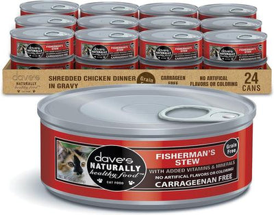 Naturally Healthy Grain-Free Fisherman's Stew Canned Wet Cat Food, 5.5-oz, case of 24