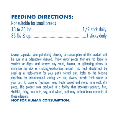 Jumbo Puppy Teething Sticks Pumpkin Flavor Dog Treats, 7 count