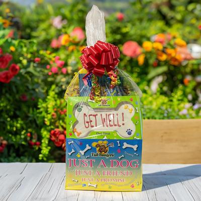 'Get Well' Gift Basket Variety Pack Crunchy Dog Treats