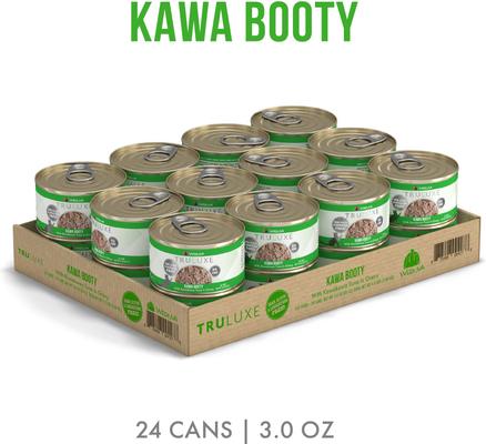 Truluxe Kawa Booty con atún Kawakawa en salsa, alimento enlatado sin cereales para gatos, 3 oz, caja de 24