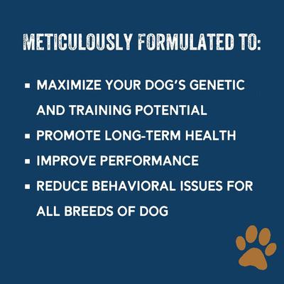 Comida seca para perros con mezcla esencial de harina de pato y cordero 26/20, bolsa de 33 lb