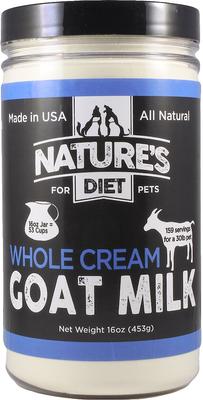 Whole Cream Goat Milk Wet Dog & Cat Food Topping, 16-oz jar