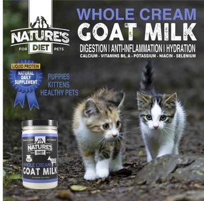 Whole Cream Goat Milk Wet Dog & Cat Food Topping, 16-oz jar