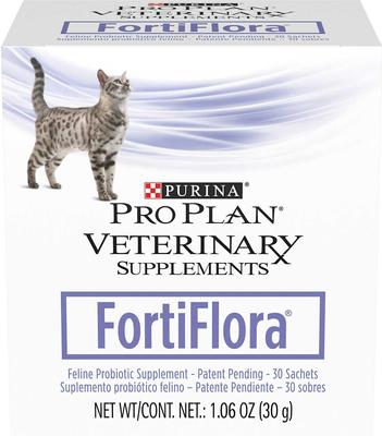 Bundle: Purina Pro Plan Adult Sensitive Skin & Stomach Lamb & Rice Formula Dry Food + Veterinary Diets FortiFlora Probiotic Gastrointestinal Support Cat Supplement