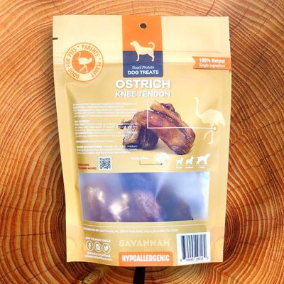 Chewy Ostrich Knee Tendon Dog Treats, 2 count