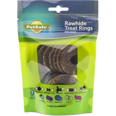 Golosinas para perros Busy Buddy Natural Rawhide Rings, tamaño B