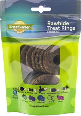 Golosinas para perros Busy Buddy Natural Rawhide Rings, tamaño B