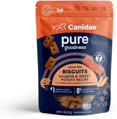 Grain-Free PURE Heaven Biscuits with Duck & Chickpeas Crunchy Dog Treats, 11-oz bag