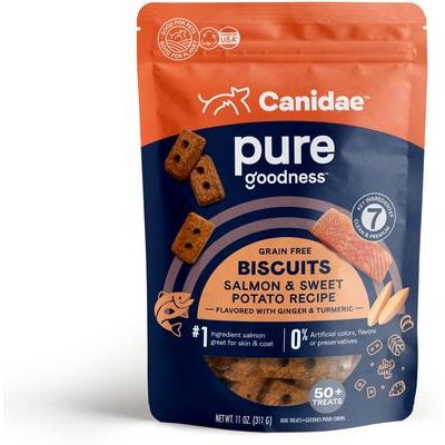 Galletas crujientes para perros PURE Heaven sin cereales con pato y garbanzos, bolsa de 325 g
