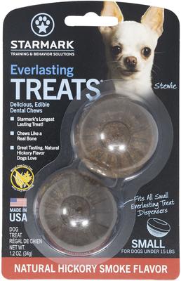 Everlasting Natural Hickory Smoke Flavored Dental Dog Treats, Small, 2 count