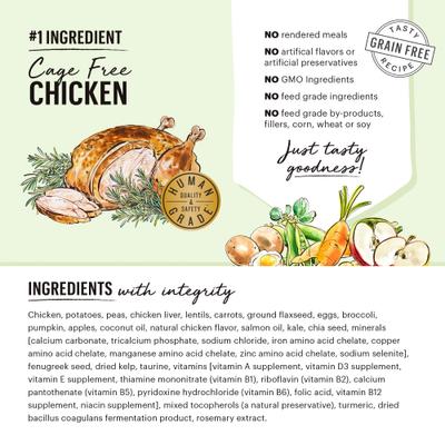 Paquete: The Honest Kitchen: Paquetes integrales de pollo y alimento seco para perros de pavo