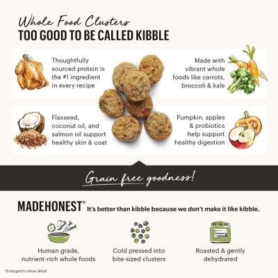 Paquete: The Honest Kitchen: Paquetes integrales de pollo y alimento seco para perros de pavo