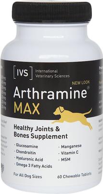 Arthramine Max Healthy Joints & Bones Glucosamine Dog Supplement, 60 count
