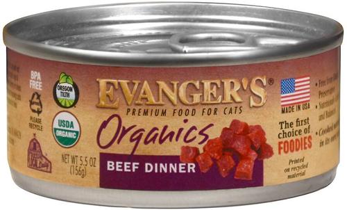 Organics Braised Chicken Dinner Canned Cat Food, 5.5-oz, case of 24