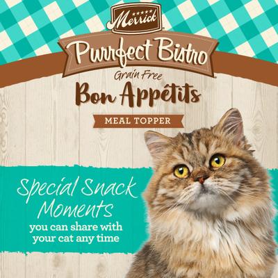 Purrfect Bistro Bon Appetits Grain-Free Salmon Recipe Morsels in Gravy Adult Cat Food Pouches, 3-oz, case of 24