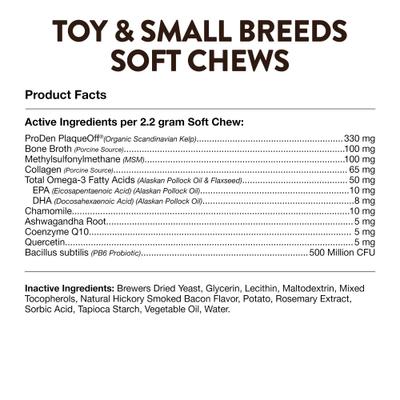 NaturVet, Breed Specific Toy & Small Breeds, suplemento integral para perros miniatura y pequeños, 60 masticables