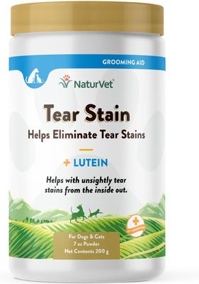 Tear Stain Plus Lutein Powder Vision Supplement for Cats & Dogs, 200-g bottle