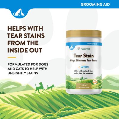 Tear Stain Plus Lutein Powder Vision Supplement for Cats & Dogs, 200-g bottle
