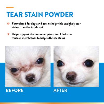 Tear Stain Plus Lutein Powder Vision Supplement for Cats & Dogs, 200-g bottle
