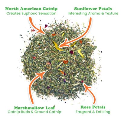 Cloud 9 Sunflower Petal, Rose Petal & Marshmallow Leaf Blend Catnip, 26-g bottle