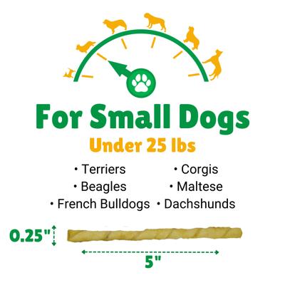 Chicken Basted Rawhide Small Dog Chews, 25 count