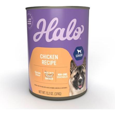 Alimento húmedo para perros mayores Holistic Chicken Recipe, lata de 13.2 oz, paquete de 12