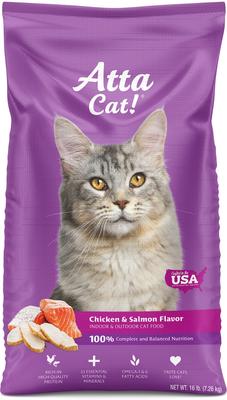 Chicken & Salmon Flavor Dry Cat Food, 16-lb bag