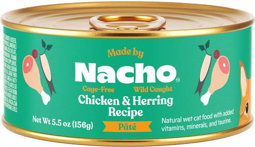 Made by Nacho WIld-Caught Chicken & Herring Recipe Grain-Free Pate Wet Cat Food, 3-oz can, case of 24