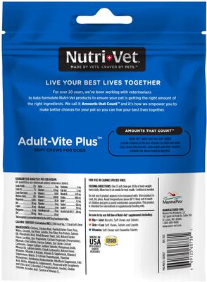 Adult-Vite Soft Chews Multivitamin for Dogs, 6-oz bag