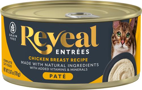 Entree Chicken Breast Pate Recipe Grain-Free Canned Wet Cat Food, 2.47-oz can, case of 24