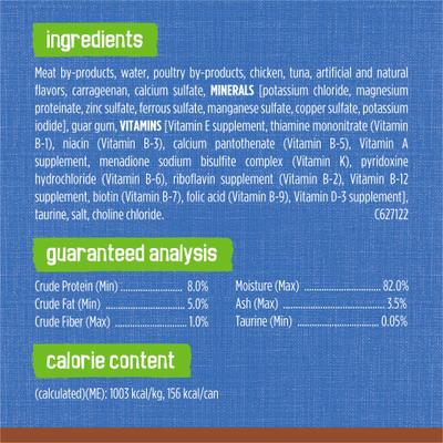Paté con salsa extra con atún en salsa sabrosa, alimento enlatado para gatos, 5.5 oz, caja de 24