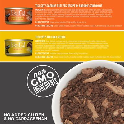 Alimento enlatado para gatos sin cereales Grill Variety Pack, 2.8 oz, caja de 12