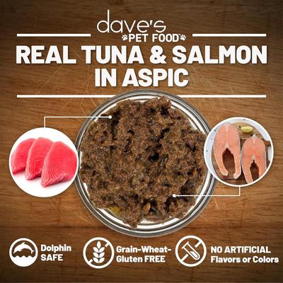 Naturally Healthy, Grain-Free Tuna & Salmon Dinner in Aspic Canned Wet Cat Food, 13-oz, case of 12